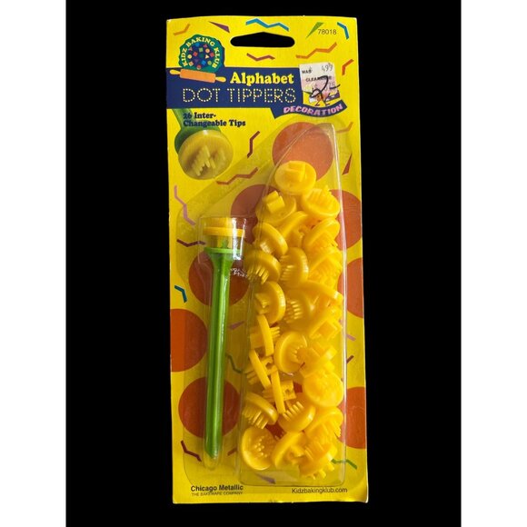 Kidz Baking Club Alphabet Dot Tippers, Baking Decorations Clay Or Paint Stampers - Picture 1 of 3